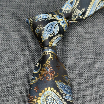 7 cm męskie krawaty kwiatowy Paisley sukienka żakardowe tkaniny gravata corbatas ślubny biznes krawat klasyczne krawaty dla mężczyzn
