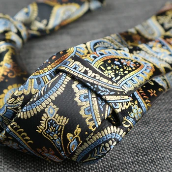 7 cm męskie krawaty kwiatowy Paisley sukienka żakardowe tkaniny gravata corbatas ślubny biznes krawat klasyczne krawaty dla mężczyzn