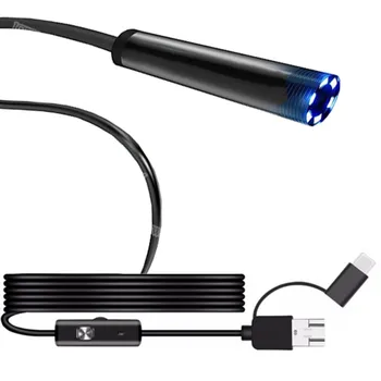 7 mm obiektyw 1 m/2 m wąż przewód USB endoskop kamera boroskopu dla telefonu Android PC naprawa samochodów przegląd endoskop kamera