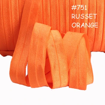 #750 czerwono-pomarańczowy wróg, bezpłatna wysyłka jednolity kolor elastyczna taśma do włosów akcesoria, 100 kolorów wróg w magazynie