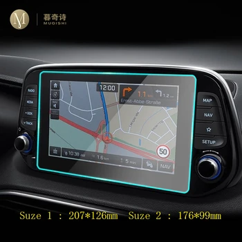 8 cali do Hyundai Santa Fe 2018 2019 2020 samochodowa GPS nawigacja folia ochronna hartowane szkło screen protector naprawa anty-zarysowania