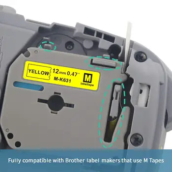 8 COLOR MK-231 M-K231 MK231 12MM thermal label tape taśma Brother P-touch Labeler PT-80 PT-90 PT-70