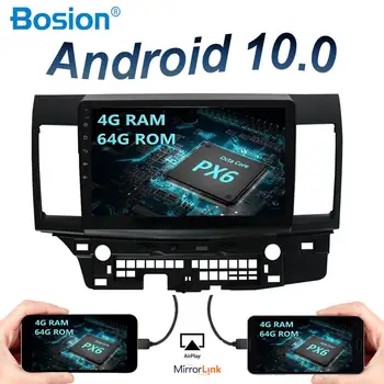8 core 64G ROM samochodowy odtwarzacz multimedialny z systemem Android 10.0 ForMitsubishi Lancer 1din radio samochodowe nawigacja gps Bluetooth OBD DAB Wifi SWC