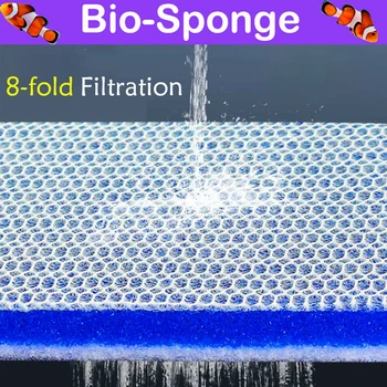 8-krotny akwarium filtr gąbka bez kleju pianka biochemiczne bawełna Akwarium filtracja akcesoria do akwarium filtr