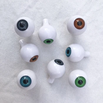 8 szt. ręcznie realistyczne okrągłe oczy lalki DIY Maska Halloween domek dla lalek wystrój