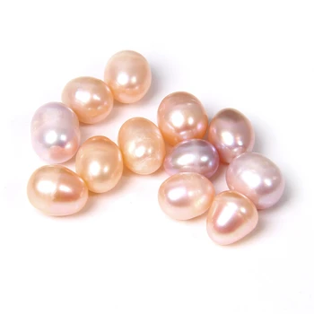 9*10 mm bez otworu naturalny Perłowy koralik łezki kształt Owalny duży Pearl słodkowodne luźne biała perła koraliki do tworzenia biżuterii DIY 5 szt.