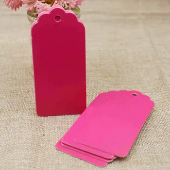 9.5*4.50 CM 100pcs per lot hotpink Card bagage tag jewelry products /gift blank hang tag custom logo cost extra