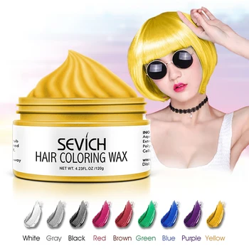 9 kolorów tymczasowy kolor włosów wosk mężczyźni Diy brud jednorazowa formowania farba pasta krem żel do włosów do włosów Goloring stylizacja na Halloween