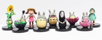 9 szt./lot mój sąsiad Totoro bez twarzy rysunek zabawki PVC lalka dzieci darmowa wysyłka na prezent