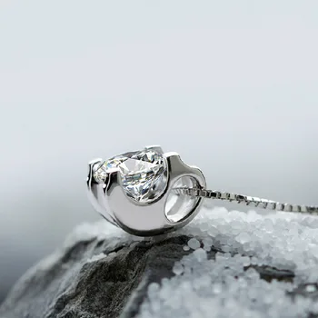 925 srebro mody błyszczący Kryształ gumtree gwiazda kobiece kobiecy naszyjnik krótki skrzynia łańcucha biżuteria hurtowych