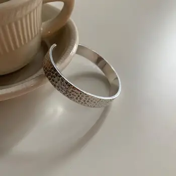 925 srebro retro uderzenie młotka szerokość otwarcia bransoletki bransoletki dla kobiet czysty czerwony twórczy zaawansowany Fine Jewelry SAB169