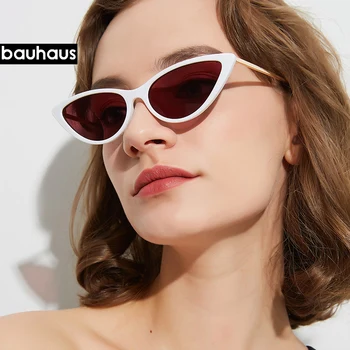 95019 Sexy Cat Eye vintage okulary Kobiety marka projektant trójkąt okulary damskie soczewki odcienie dla pań punktów UV400