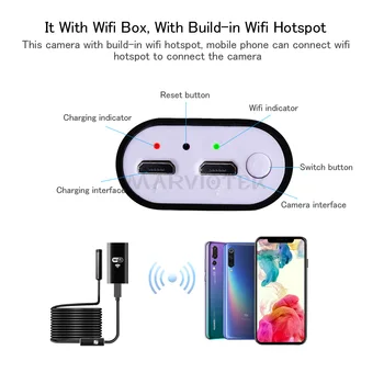 9mm Wifi Endoskop Surveillance camera Mini Kamera HD 720P Endoscop dla systemu Android Soft Cable Tube Pipe Iphone Endoskop Inspection