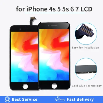 AAA jakość OEM wyświetlacz LCD do Iphone 6 7 Ekran dotykowy panel digitizer apple iphone 4s 5 5s montaż wymiana ekranu LCD