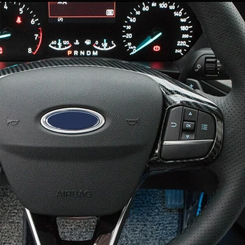 ABS Carbon Fiber Style Car Steering Whell Cover Frame Trim akcesoria do stylizacji samochodów Ford Focus MK4 2019