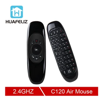 Air Mouse English Mini Keyboard C120 2.4 GHz bezprzewodowy żyroskop pilot zdalnego sterowania dla systemu Android TV Box