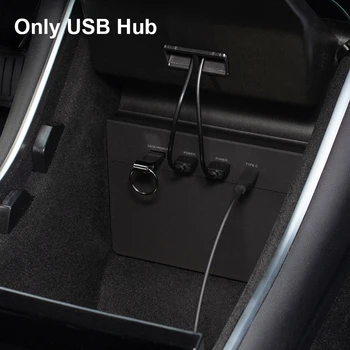 Akcesoria Hub USB Plug And Play Rozdzielczej Mode Viewer prosta instalacja Bezpieczny splitter z portami 5 w 1 dla Tesla Model Y
