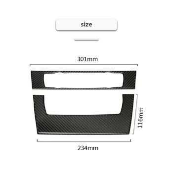 Akcesoria samochodowe wnętrza z włókna węglowego klimatyzacja CD panel sterowania ramka Pokrywa do BMW 3Series E90 E92 E93 2005-2012