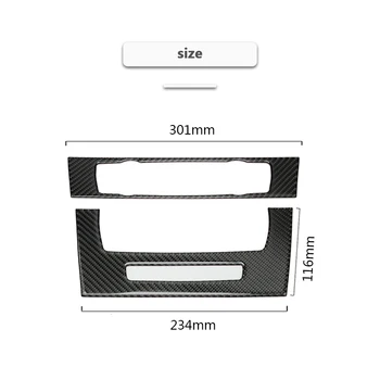 Akcesoria samochodowe wnętrza z włókna węglowego klimatyzacja CD panel sterowania ramka Pokrywa do BMW 3Series E90 E92 E93 2005-2012