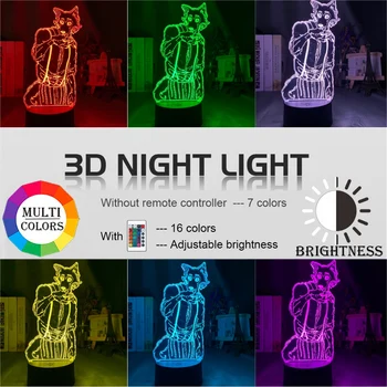 Akryl 3d Night Light Legosi Figure for Kids Bedroom Decoration Nightlight Cool Anime Gift USB lampa Beastars Dropshipping