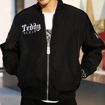 AlexPlein Teddy Bear haft бомбардировочная kurtka męska odzież moda kurtka zimowa odzież uliczna ciepły płaszcz na co dzień estetyczna modne