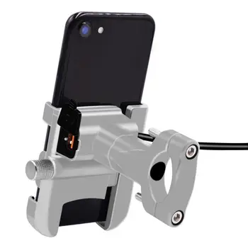 Aluminiowy rower motocykl kierownica GPS uchwyt telefonu komórkowego mocowanie USB QC3.0 szybkie ładowanie z przełącznikiem telefon stojak uchwyt