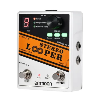 Ammoon POCK LOOP Looper Guitar Effect Pedal 11 Петлителей Max.330mins czas nagrywania gitary pedał akcesoria do gitary pedał gitary