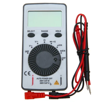 AN101 cyfrowy mini-multimetr DC/ napięcie Miernik prądu ręczne przewodnik woltomierz miernik tester z próbnymi wnioskami 10*55*10 mm