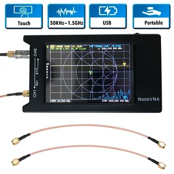 Analizator widma Usb wektorowy analizator sieci 4-calowy ekran LCD HF VHF UHF 1.5 GHz antena przyrząd do NanoVNA-H4