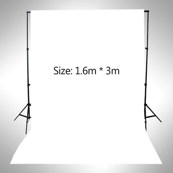 Andoer Photo Studio Kit Set background Stand Photography Equipment with Storage Bag Black White Nonwoven Backdrops and Mini Clips