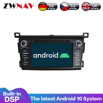 Android 10 PX6 4 + 64G con DSP Carplay IPS pantalla para do Toyota RAV4 new 2013-2017 pantalla grande AC automático Radio