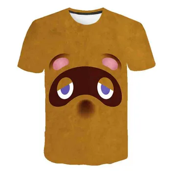 Animal cross 3D print children fashion T-shirt summer short sleeve baby boy haajuku streetwear T-shirt, odzież dziecięca