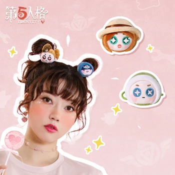 Anime gra tożsamość V spinki do włosów akcesoria do włosów miękkie włosy klip pierścień do włosów spinki do włosów dziewczęca podwójny ogon ręcznie robione nakrycia głowy