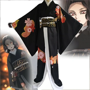 Anime komiks Zabójca Demonów Kimetsu no Yaiba cosplay kostiumy Kibutsuji Muzan cosplay strój kimono mundury odzież Sukienki dla dorosłych