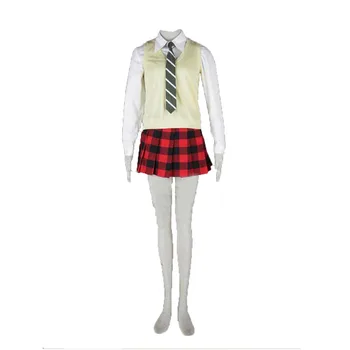 Anime soul Eater Maka Albarn kobiety mężczyźni cosplay kostium Halloween cosplay komplet top+kamizelka+krawat+spódnica+żakiet wysłać rękawice i peruki