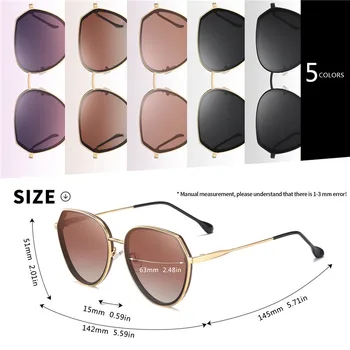 AOFLY marka okulary polaryzacyjne damskie moda Luksusowe markowe soczewki gradientu bez oprawki okulary damskie przeciwsłoneczne panie UV400