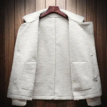 Aolamegs duży rozmiar Zimowa męska kurtka ciepła gruba kurtka płaszcz z owczej wełny retro parki wodoodporna, odzież wierzchnia odzież Męska S-5XL