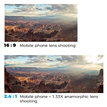 APEXEL 1.33 x Anamorficzny Mobile Lens 4K UHD panoramiczny кинообъектив Vlog wykonywanie złączy ruch soczewki dla smartfonów iPhone Samsung