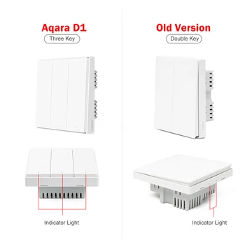 Aqara Wall Switch D1 Zigbee Smart Wireless Key Light Remote Control Zero Line Fire Wire WiFi Switchers No Neutral For MI Homekit