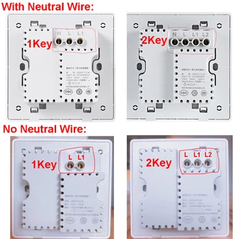 Aqara Wall Switch D1 Zigbee Smart Wireless Key Light Remote Control Zero Line Fire Wire WiFi Switchers No Neutral For MI Homekit