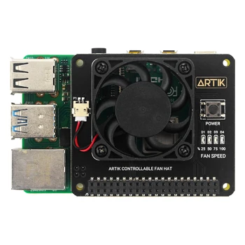 Argon wentylator kapelusz moduł dla Raspberry Pi 4B/3B+/3 Kontrola temperatury wentylator z funkcją przycisku zasilania dla Raspberry Pi 4 model B