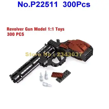 Ausini 22511 300 szt wojskowy rewolwer pistolet power gun broń 1:1 budulcem zabawka
