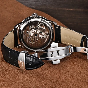 Automatyczny zegarek dla mężczyzn wodoodporne męskie biznesowe zegarek Pagani Design różowe złoto szkielet Mechaniczny zegarek Man męskie zegarki