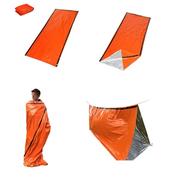 Awaryjny śpiwór zestaw pierwsza pomoc śpiwór PE folia aluminiowa namiot na zewnątrz camping i turystyka ochrona od Słońca