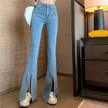 Ay1069 2020 wiosna lato jesień nowe kobiety moda casual spodnie jeansowe woman female OL dżinsy z wysokim stanem korea moda