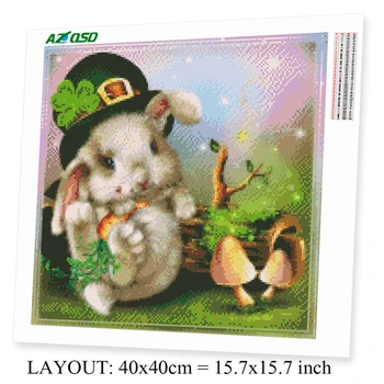 AZQSD 5D Diamond Painting Mouse Full Square/Round Drill Diamond Embroidery Sale Animal Handmade Home Decor prezent rhinestone