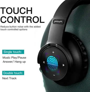 B8 Bluetooth 5.0 słuchawki 40H Play time Touch Control bezprzewodowe słuchawki z mikrofonem nad uchem słuchawki TF zestaw słuchawkowy do telefonu PC