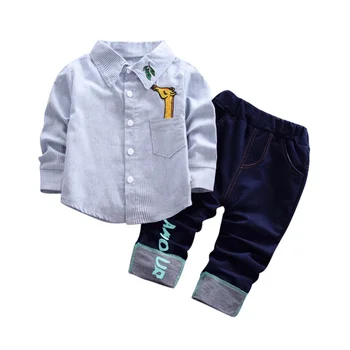 Baby Boy Clothes Set Wiosna Z Długim Rękawem Kreskówka Miękka, Bawełniana Koszula Topy+Długie Spodnie Spodnie Dziecko Stroje