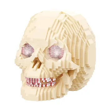 Balody 1922pcs+ Skull Mini Building Blocks Skeleton Head Model 3D Halloween Micro Diamond Bricks Toys For Children Gift blocks