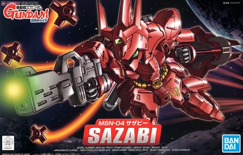 BANDAI SD GUNDAM BB MSN-04 Sazabi Gundam model dzieci zebrane robot anime kreska zabawki